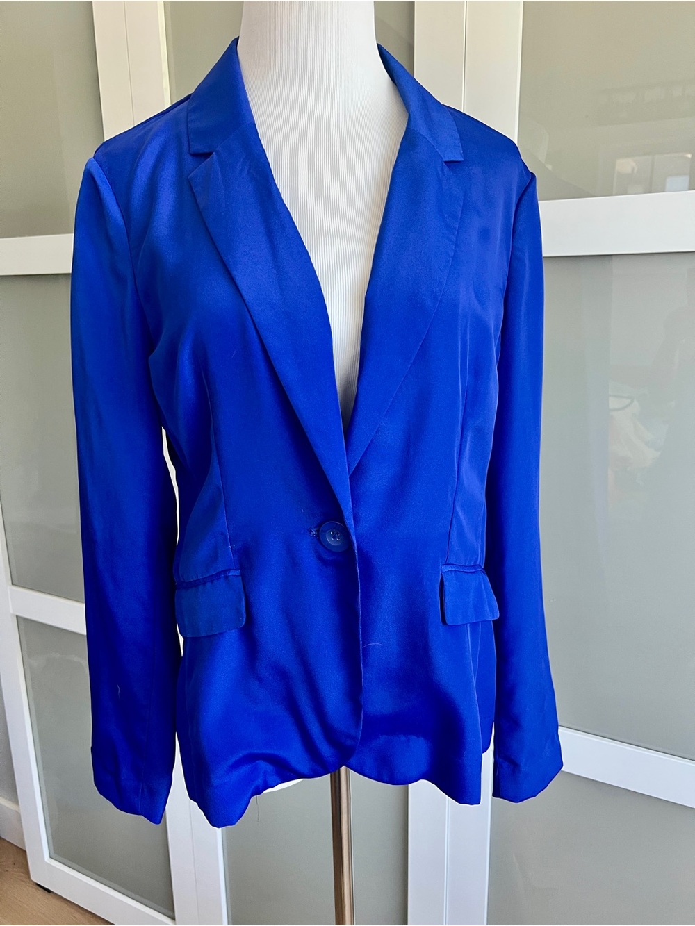 Dana Buchman Vibrant Blue Single-Button Blazer